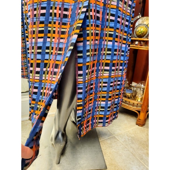 Vintage Express Rayon Basketweave Plaid Maxi Skirt Size 7/8 Juniors USA Womens S - Picture 8 of 16